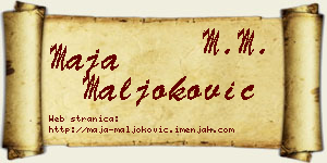 Maja Maljoković vizit kartica